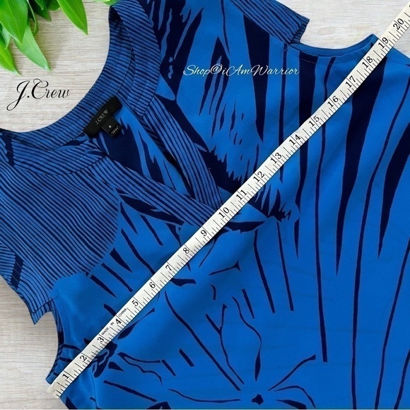 J.Crew NWT 2PC palm frond print silk top & matching linen pants *shop@iamwarrior - Picture 10 of 17